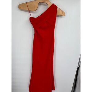 Likely Women's One Shoulder Driggs Sheath Dress Gown Scarlet‎ Red Size 4